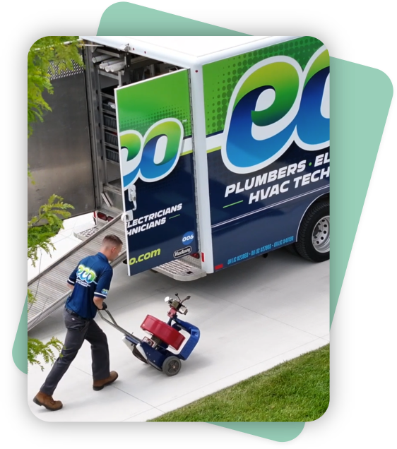 Eco Plumbers, Electricians, And HVAC Technicians van